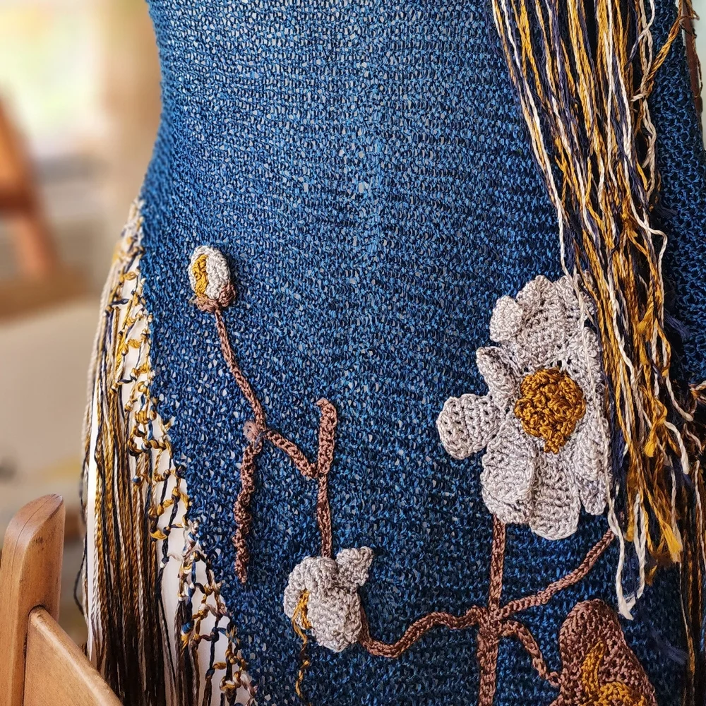 Vintage Antique 1930s piano shawl for emo fairy - Picture 15 of 16